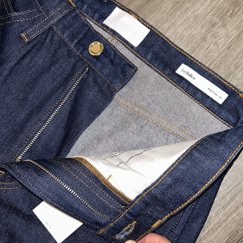 FRAME Le Italien Wide Leg Crop Jeans - Picture 8 of 11